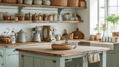 Farmhouse Kitchen Design: Balancing Rustic Aesthetics with Practical Functionality”