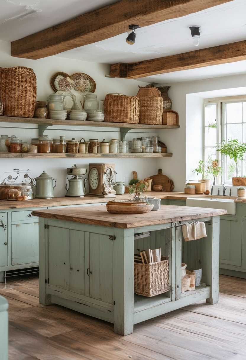 Farmhouse Kitchen Design: Balancing Rustic Aesthetics with Practical Functionality”