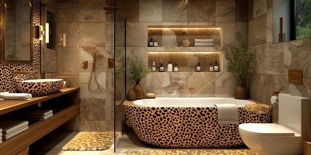 Pair animal print‌ accents with soft textures for an adventurous eclectic bathroom