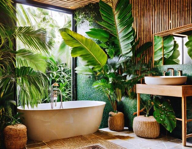 Urban Jungle: Bring nature⁢ indoors‌ with vibrant plants ⁢in the bathroom