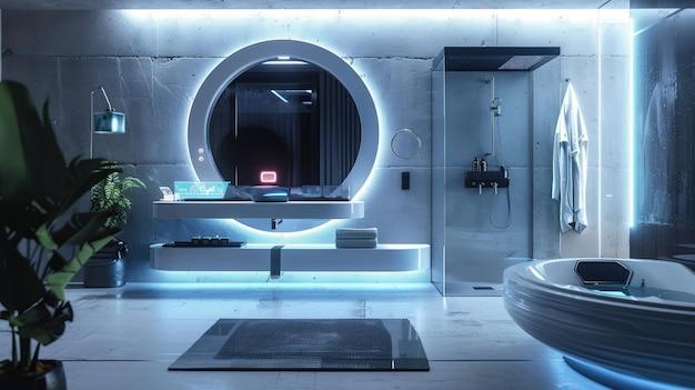 Futuristic ‌Vision: Combine⁤ sleek technology with unique designs in your bathroom