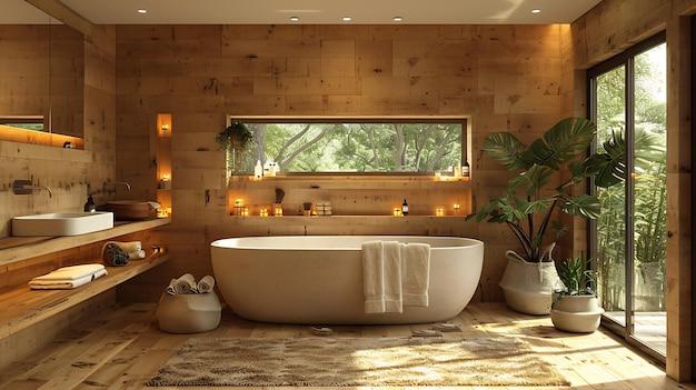 Install ‍warm⁢ lighting to ‌complement​ your wooden bathroom decor