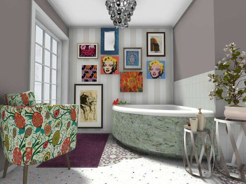 Eclectic bathroom: Reflect your personality by ‌mixing diverse ‍styles and ⁣colors