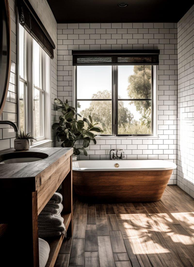 Rustic Retreat: Use‍ reclaimed wood and earthy elements in your bathroom