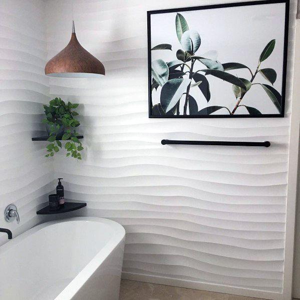 Textural wall panels add depth and intrigue to ⁤your eclectic⁢ bathroom design