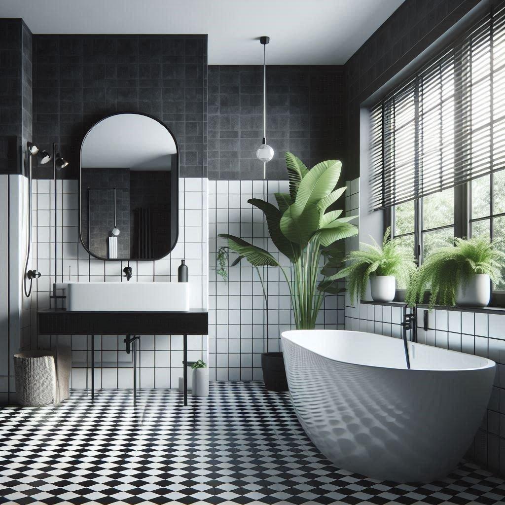 Monochrome Magic: Choose a single color palette for a striking bathroom