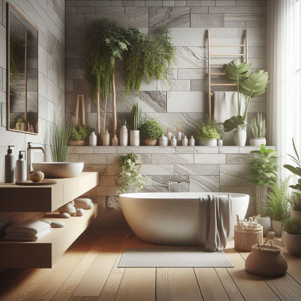 Natural materials embracing​ tranquility in your modern ‍bathroom