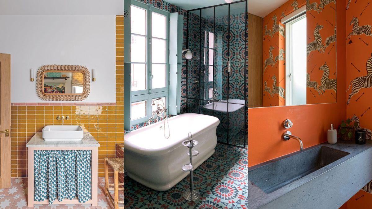 Color ​block bathroom: Vibrant sections of color for a dynamic atmosphere