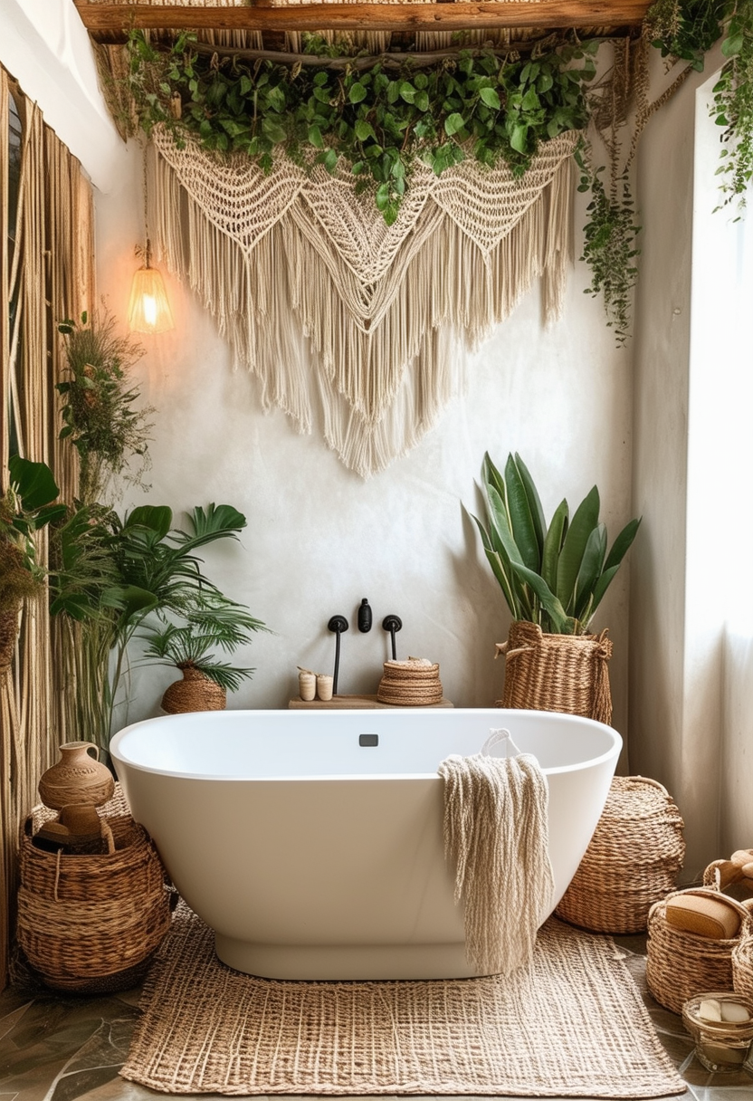 Boho Bathroom Ideas to Embrace Relaxed Elegance