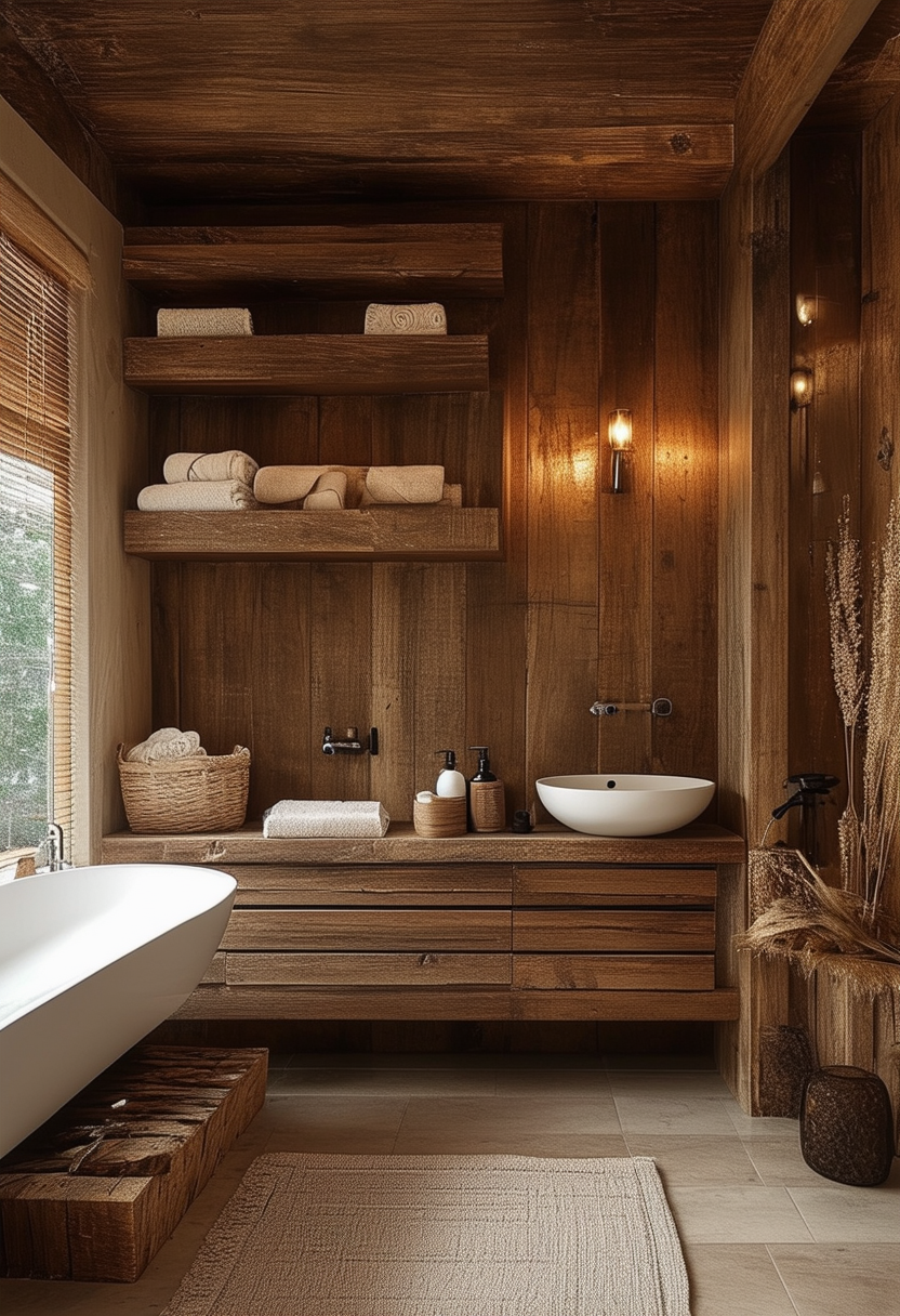 23 Charming Wooden Bathroom Ideas for a Cozy Retreat