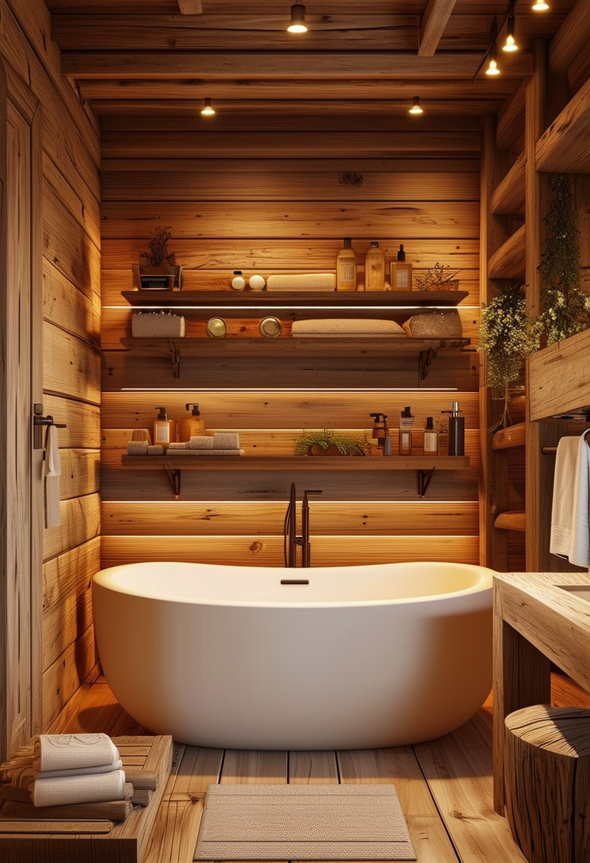 23 Inspiring Ideas for a Cozy Wooden Bathroom Retreat