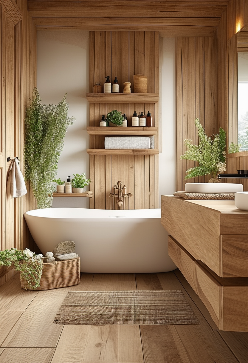 23 Inspiring Wooden Bathroom Ideas for a Natural Retreat