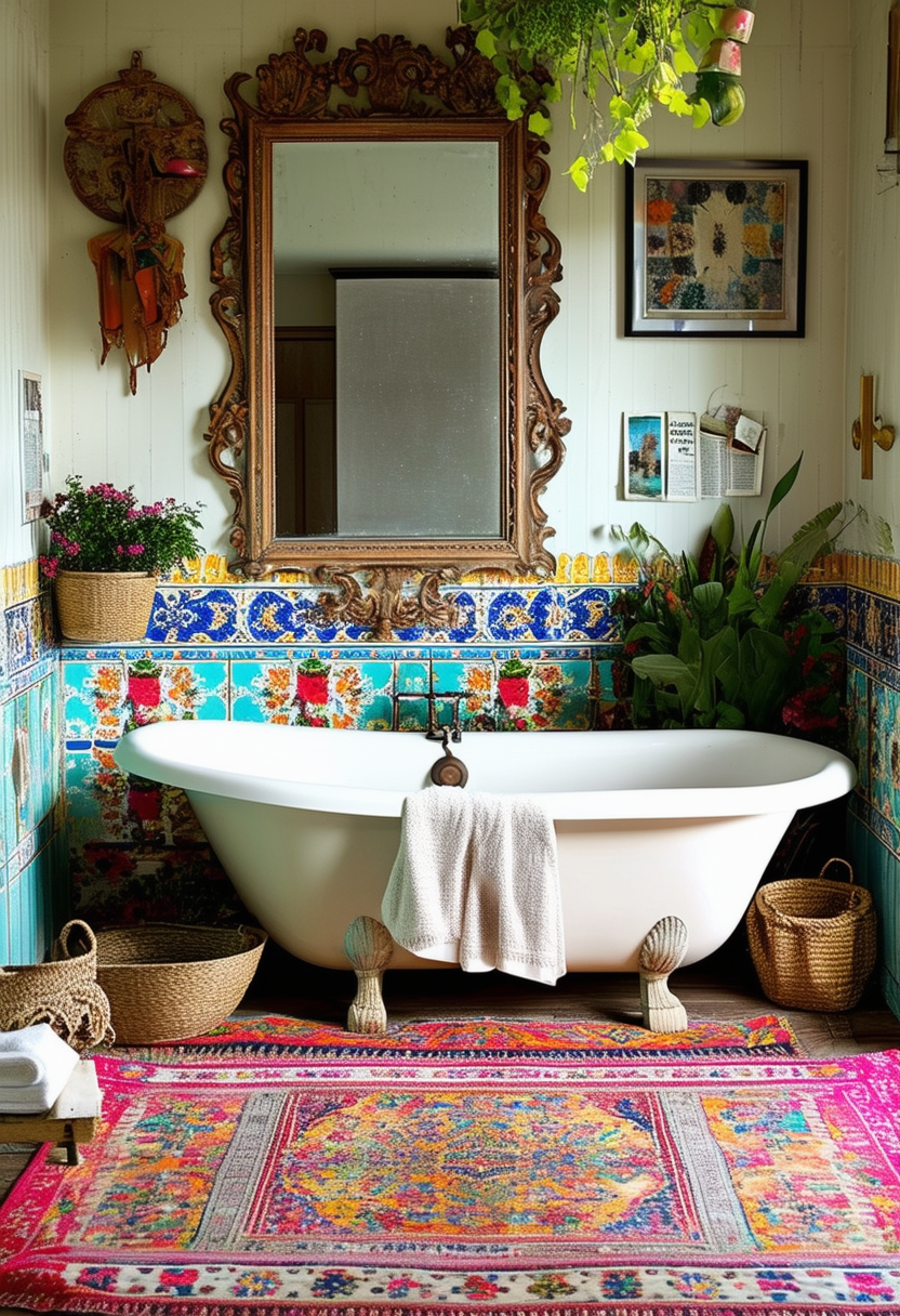 Unique Elements for an Eclectic Bathroom Makeover