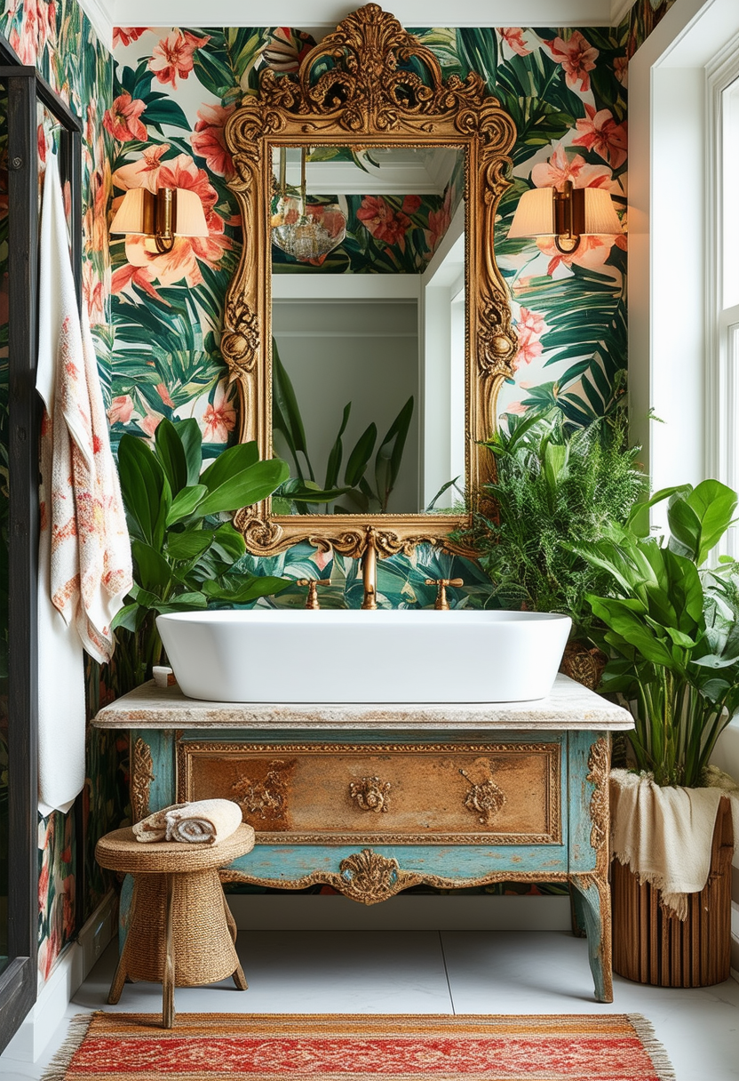 23 Unique Elements to Create Your Eclectic Bathroom Oasis