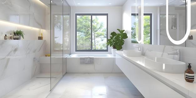 Eco-friendly fixtures ⁢and materials in ⁤a sustainable modern bathroom