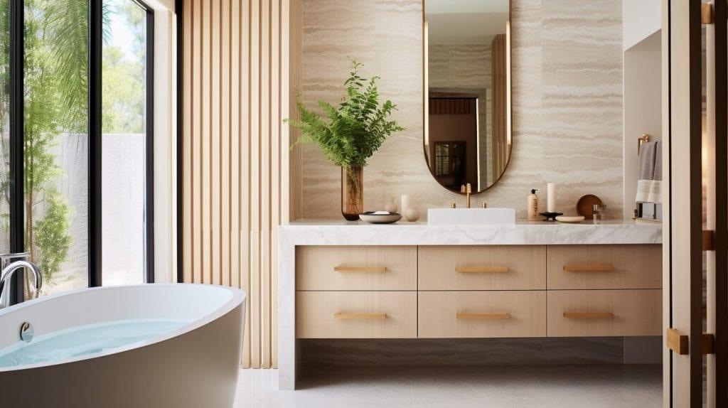 Glam bathroom: Bold colors and shiny surfaces create a luxurious retreat