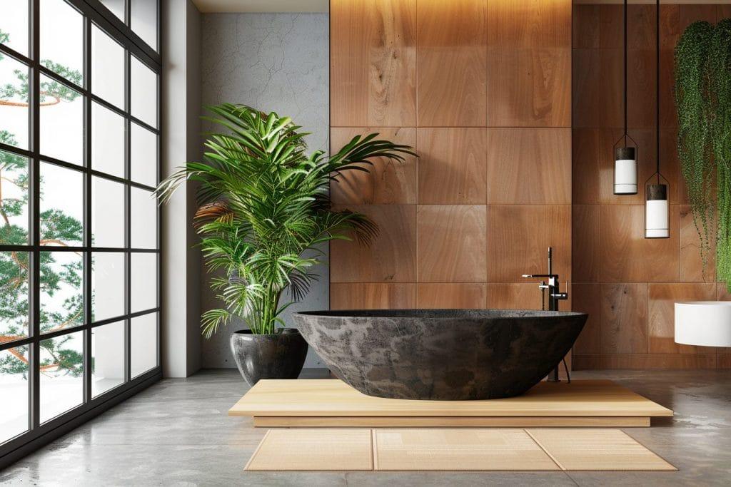 Pair wood with glass⁤ for‌ an⁢ airy feel in your wooden⁢ bathroom