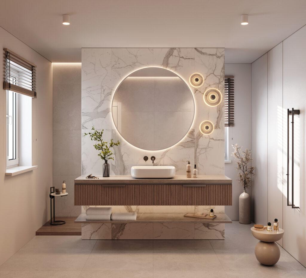 Smart mirrors with adjustable ⁣lighting for ​a perfect Modern Bathroom experience