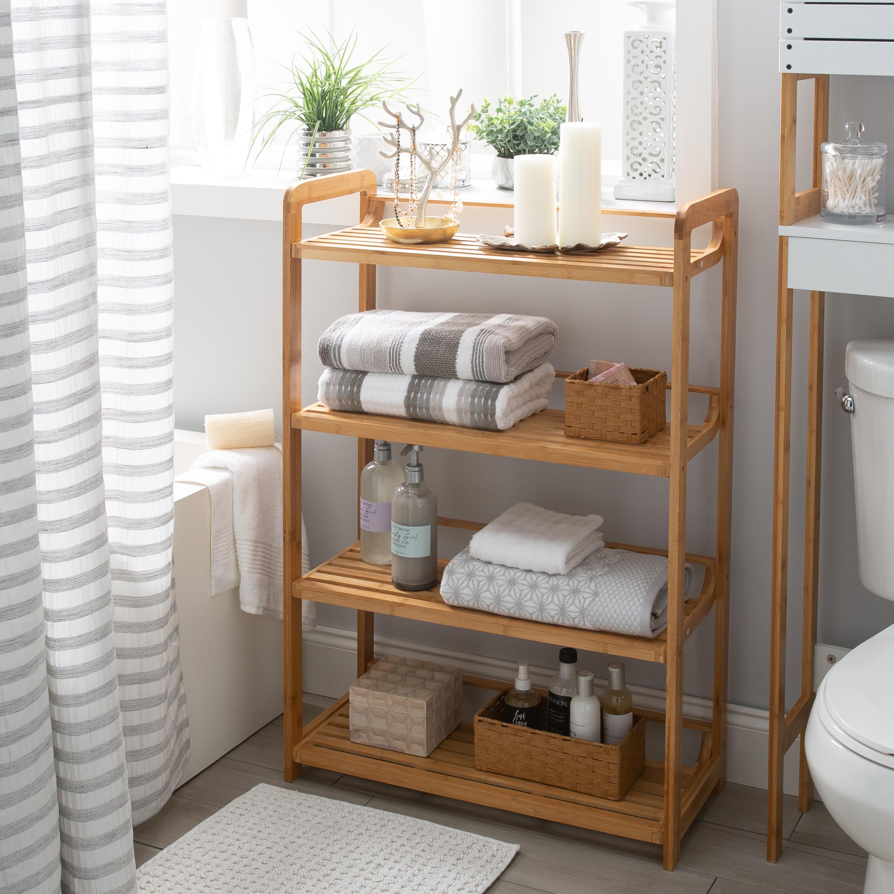 Install​ wooden shelves for stylish ⁢storage⁤ in your wooden bathroom