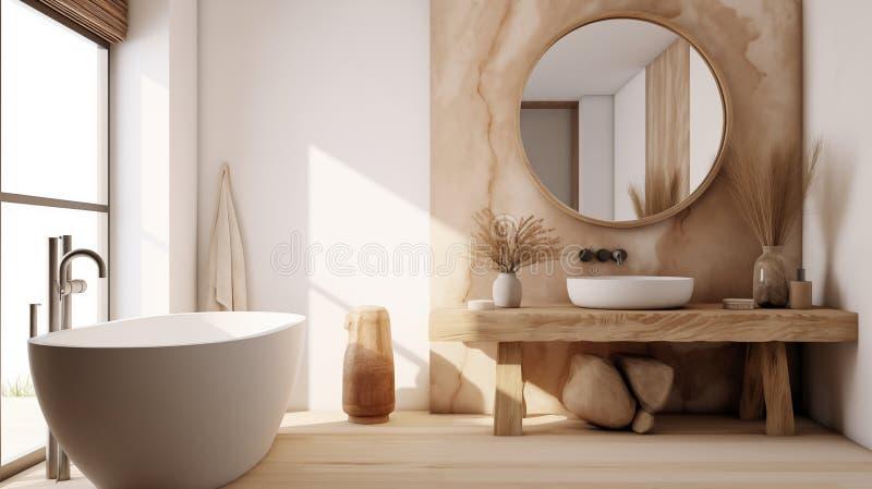 Choose natural wood⁣ accents‌ to create a serene ‍boho bathroom atmosphere