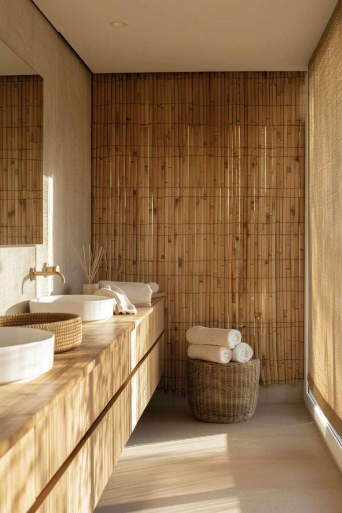 Rustic‌ Charm: Wood accents⁢ bring warmth to your bathroom retreat