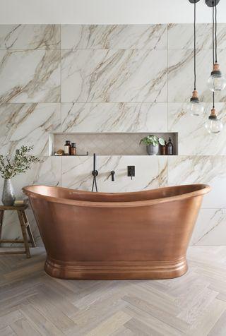 Statement bathtubs become the centerpiece of your eclectic bathroom oasis