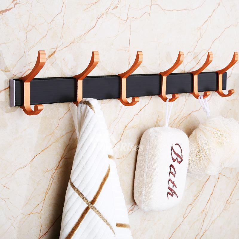 Install‌ wooden bathroom‍ hooks for‍ functional ‌yet stylish accents