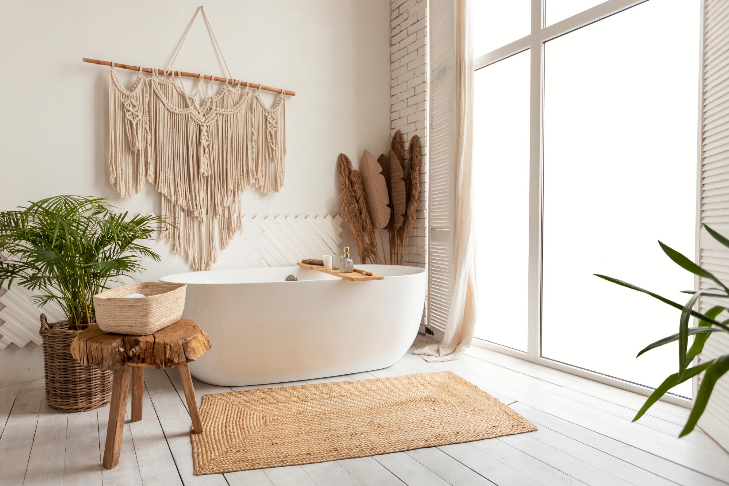 Rattan accents ⁣create⁤ a warm, inviting feel within your boho bathroom