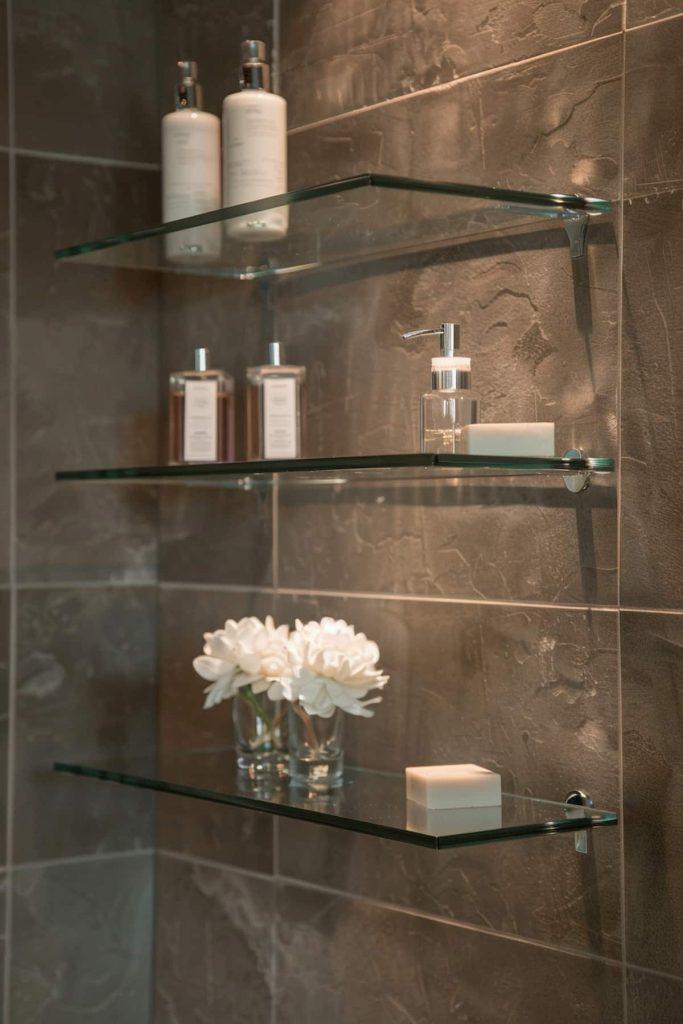 Incorporate open shelving to display stylish accessories⁤ in modern ‌bathroom