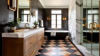 Create a cozy nook with a vintage chair in ⁢your eclectic bathroom