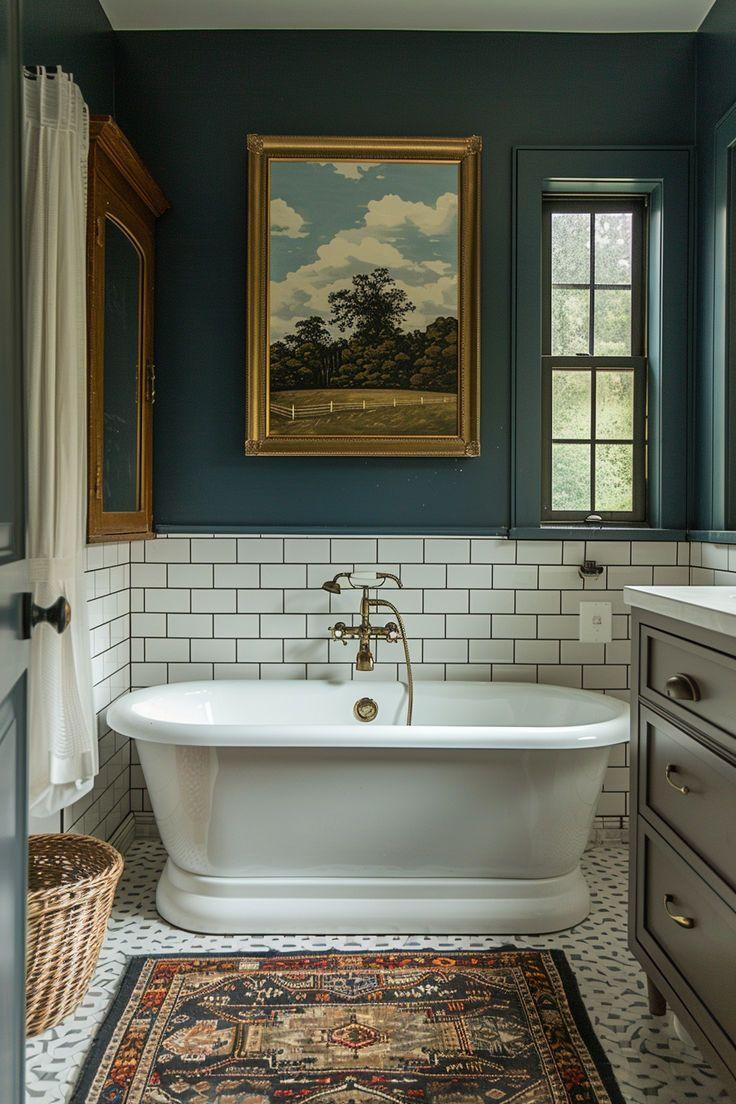 Vintage Elegance: Antiques add character to your stylish bathroom space