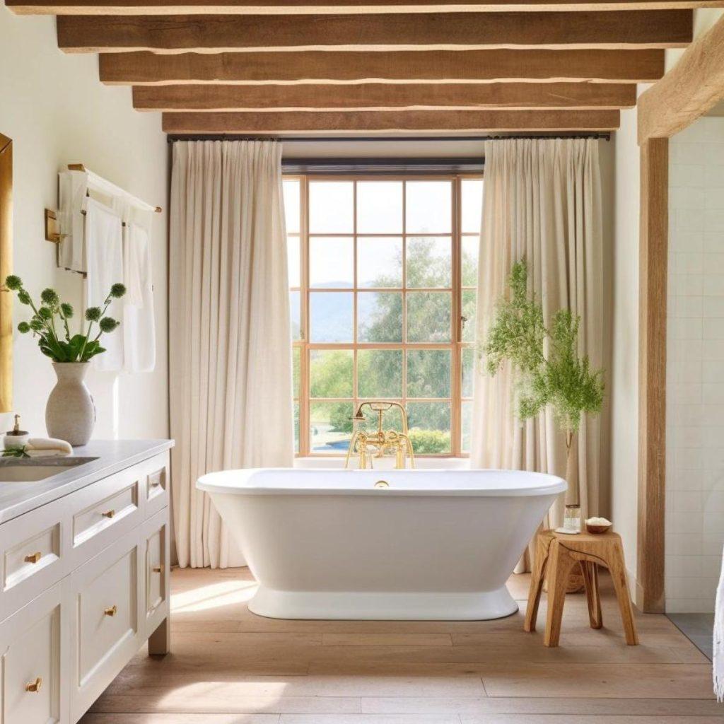 Incorporate a ⁣freestanding tub surrounded by eclectic bathroom decor pieces