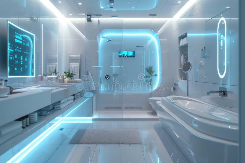 High-tech showers​ with customizable settings for ‍a futuristic modern bathroom