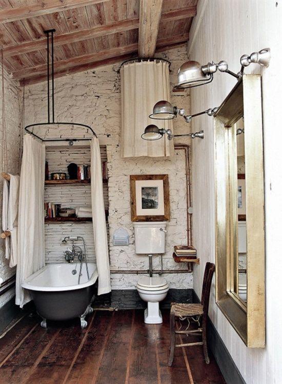 Stylish vintage⁢ decor enhances the rustic feel⁣ of⁣ your wooden bathroom