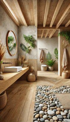 Try a‍ driftwood theme for coastal ‍vibes in your wooden bathroom