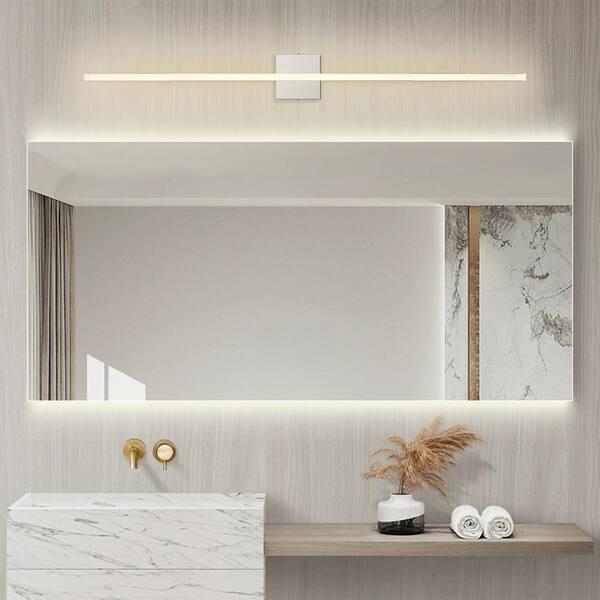 Introduce warm lighting to highlight your​ wooden bathrooms natural beauty