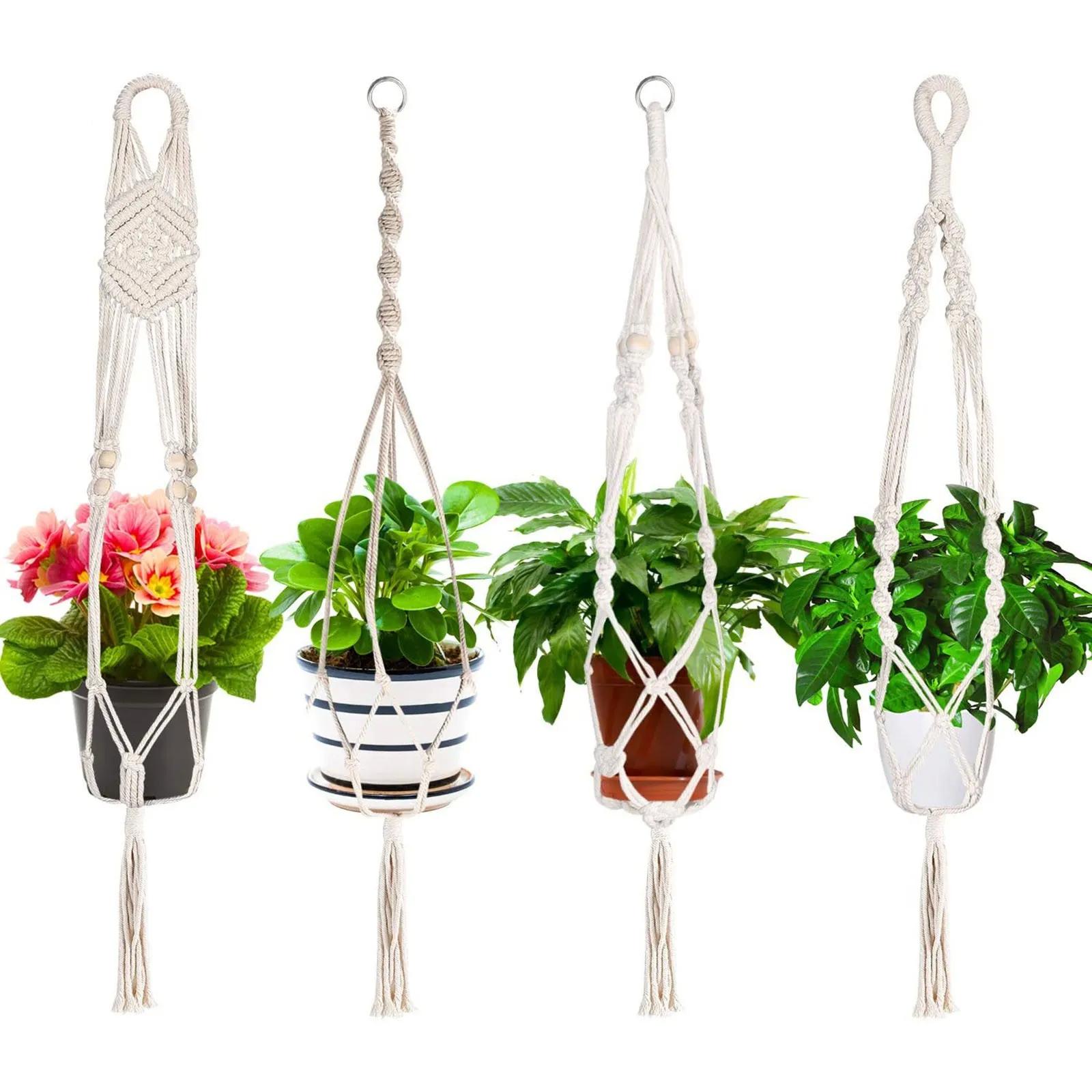 Create a serene boho ⁣bathroom with plants hanging in⁤ macramé holders