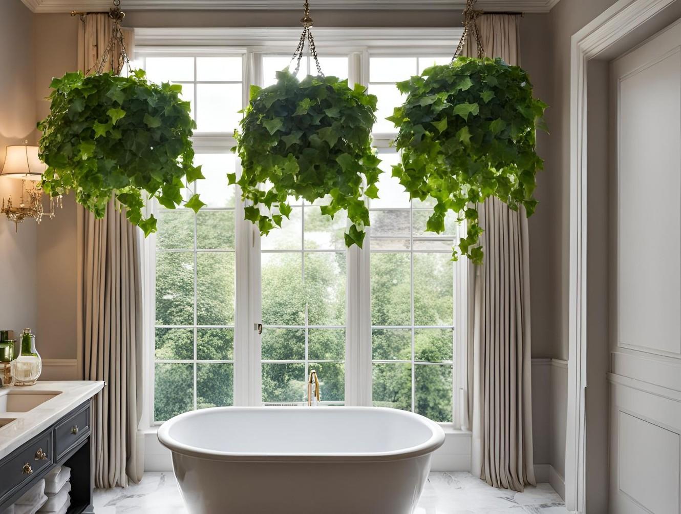 Hanging plants for a touch of ​nature in your modern ​bathroom