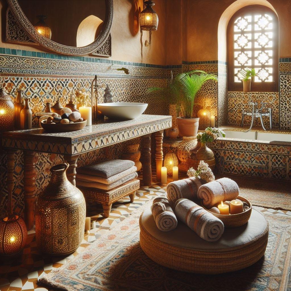 Moroccan tiles bring vibrant colors and​ patterns to⁤ your⁤ boho bathroom ⁢decor