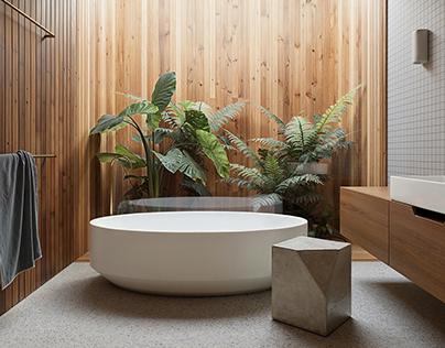 Integrate natural stone with wood⁤ for a balanced⁣ wooden bathroom design