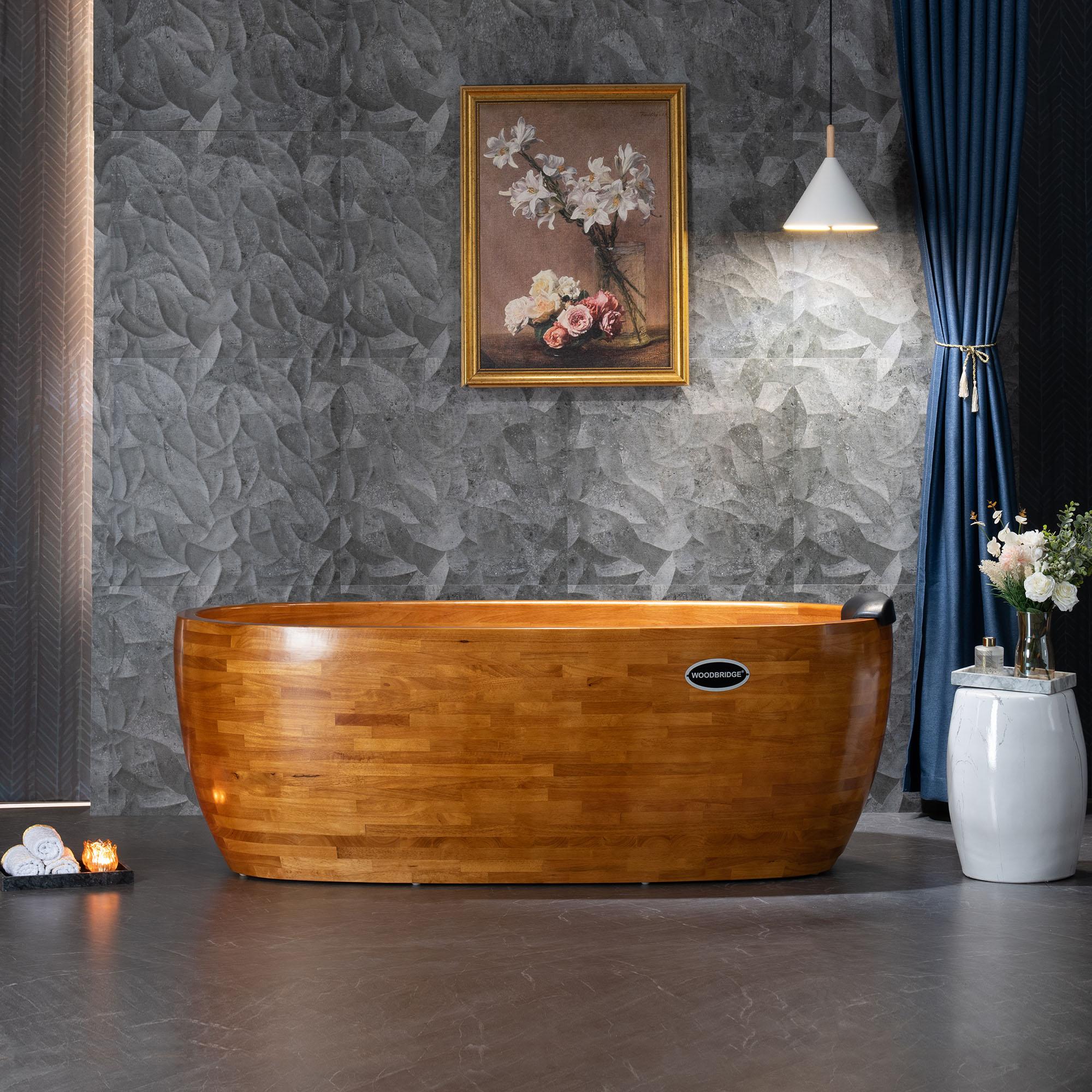 Consider a ‌freestanding⁤ wooden bathtub ‌for a stunning focal point