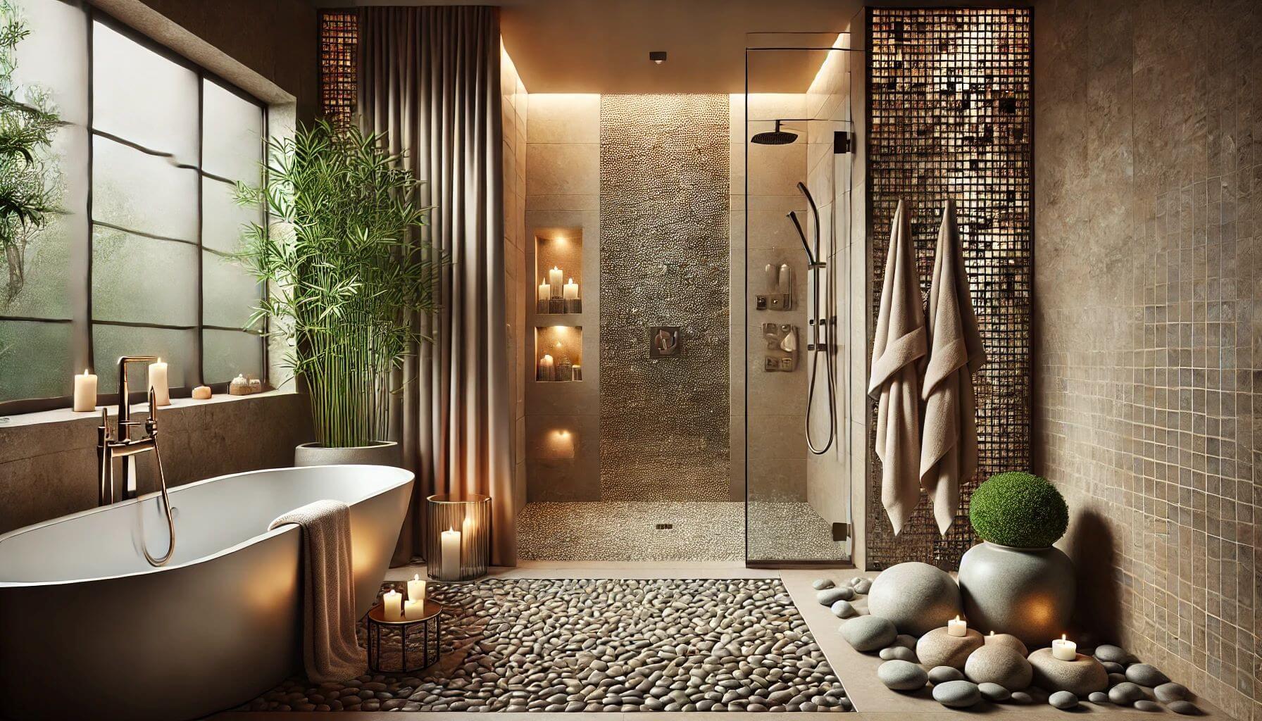 Posh spa-inspired bathroom with ⁣plush towels and soothing aromas