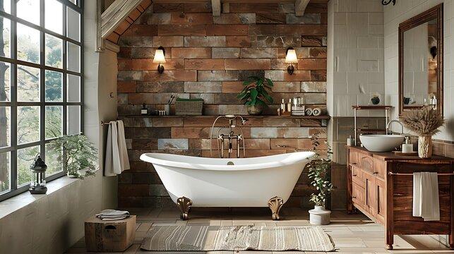 Vintage Charm: Fill your bathroom‌ with rustic fixtures and‌ retro designs