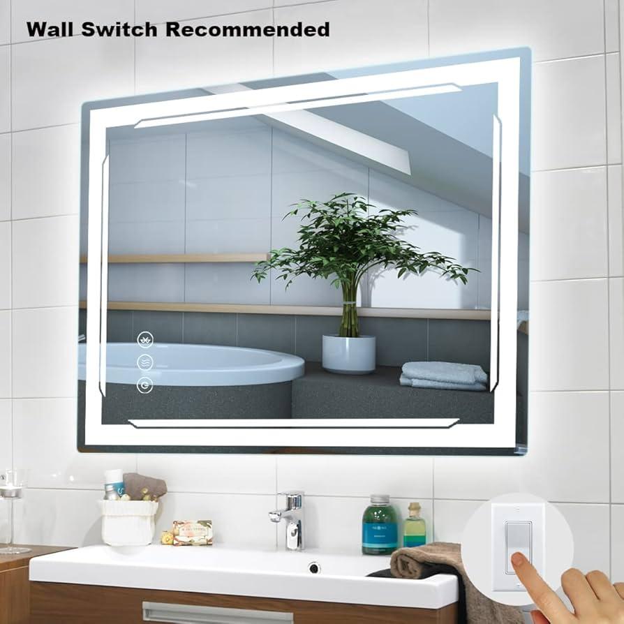 Smart ‍mirrors with built-in lighting and Bluetooth connectivity