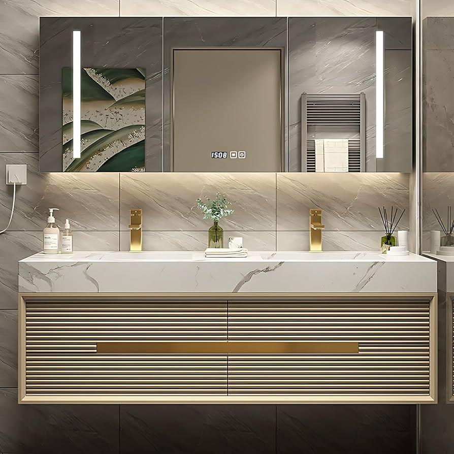 Dual sinks for ⁢functionality and‌ elegance in busy⁤ modern bathrooms