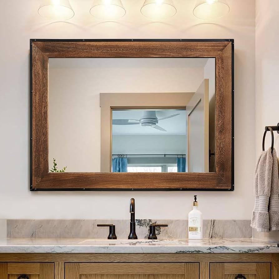 Select ⁤wooden ⁢mirrors to add depth to your wooden bathroom