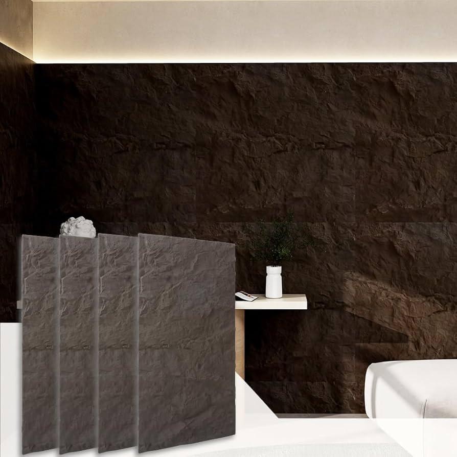 Textured wall panels add depth to your modern bathroom space