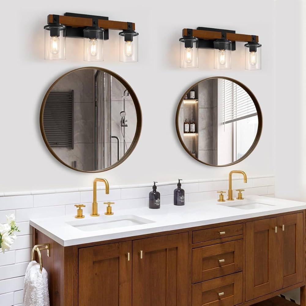 Utilize wooden mirrors to amplify light ⁣in your wooden bathroom