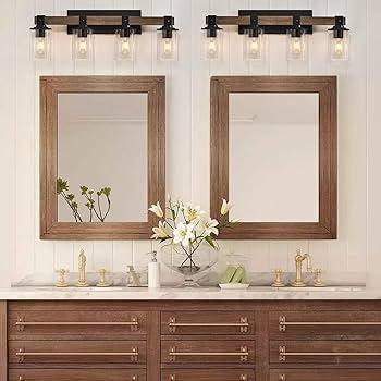 Wooden ⁢bathroom light fixtures enhance ‌natural lighting beautifully