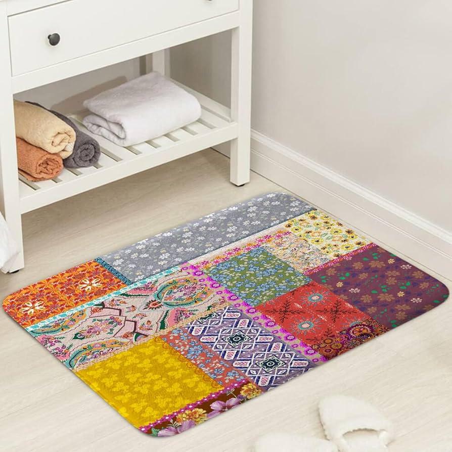 A playful bathmat​ brings‍ comfort and whimsy to ⁢your boho bathroom